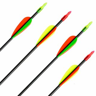 Complete Arrow | BEIER Dark Fire - Standard Fletching - Strong Carbon - 32 inches - Ø 6 mm