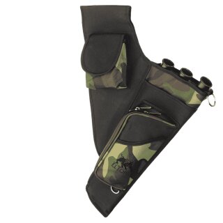 elTORO Side quiver SPORT DELUXE 1 with 2 Pockets and 3 Tubes - camo