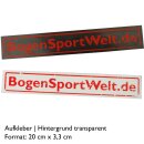 Aufkleber - BogenSportWelt.de - 200x33 mm