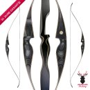 JACKALOPE - Obsidian - 62 inches - One Piece Recurve Bow...