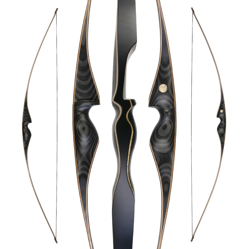 【bow.a (ボウエー)】LEAF ONEPIECE／ブラック 68 Zoll - Langbogen - JACKALOPE Obsidian - Outdoor Spor