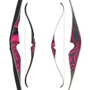 JACKALOPE - Diamond - 60 Zoll - One Piece Recurvebogen - 35 lbs | Rechtshand | Farbe: Pink / Black