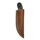 elTORO Buffalo Horn - Damascus - Hunting Knife - 10cm - incl. Leather Sheath