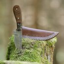 elTORO Walnut Horn - Damascus - Hunting Knife - 9.5cm -...