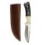 elTORO Buffalo Horn - Damascus - Hunting Knife - 10cm - incl. Leather Sheath