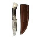 elTORO Buffalo Bone - Damascus - Hunting Knife - 11cm -...