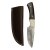 elTORO Buffalo Horn - Damascus - Hunting Knife - 10cm - incl. Leather Sheath
