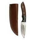 elTORO Walnut Horn - Damascus - Hunting Knife - 10cm -...