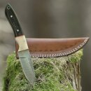 elTORO Buffalo Horn - Damast - Jagdmesser - 10cm - inkl....
