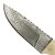 elTORO Buffalo Horn - Damast - Jagdmesser - 10cm - inkl. Lederscheide