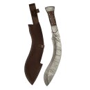 elTORO Machete - Damascus Steel - 28cm - incl. Leather...