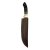 elTORO Brass Horn - Damascus - Hunting Knife - 17cm - incl. Leather Sheath