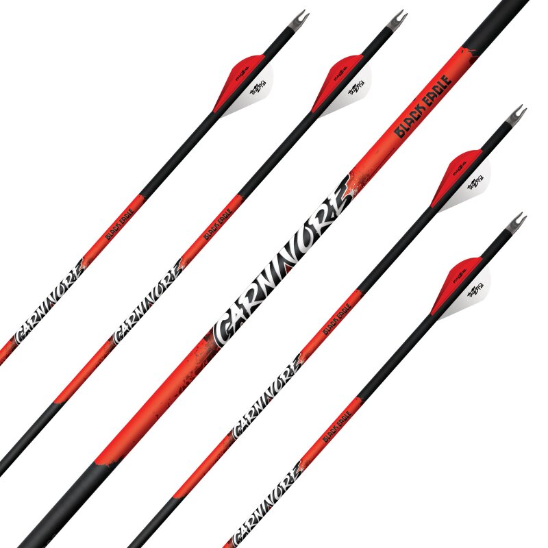 Black Eagle Carnivore Arrows .003 400 2.5 in. Shield Cut 6 pk.