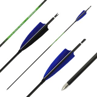 36-40 lbs | [PRICE TIP] Carbon arrow | SPHERE Slimline Pro - with Feathers - Spine: 500 | 32 inches
