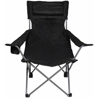 FOX OUTDOOR folding chair - Deluxe - black - back and armrest
