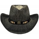 FOXOUTDOOR Straw Hat - Texas with hat band - black-brown