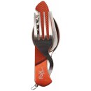 FOXOUTDOOR Pocket Knife Cutlery Set - 6 in 1 - red - divisible