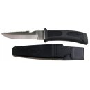 FOXOUTDOOR Diving Knife - black - rubber handle - sheath