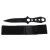 FOXOUTDOOR Throwing Knife - double-edged - black - sheath