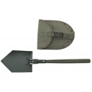 MFH Folding spade - wooden handle - 2-piece - olive