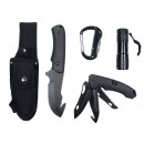 MFH Knife Set - black - plastic handle - sheath
