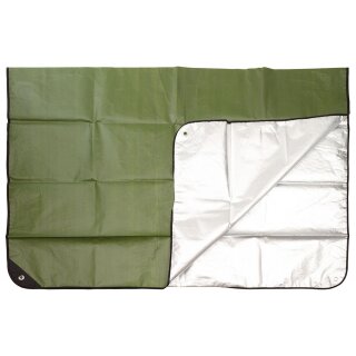 MFH emergency rescue tarpaulin - olive - aluminum-coated on one side