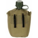 MFH US plastic water bottle - 1 l - cover - coyote tan - BPA-free
