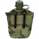 MFH US plastic water bottle - 1 l - cover - M 95 CZ camouflage - BPA-free