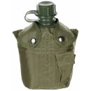 MFH US plastic water bottle - 1 l - cover - olive - BPA-free