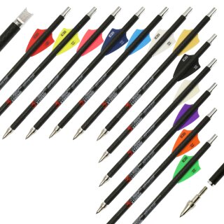 24 Archery Pistol Crossbow Bolts Steel Tips Nylon Shafts For Anglo Arms Bows YLW 
