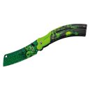 HERBERTZ One-hand knife - Skull - Green
