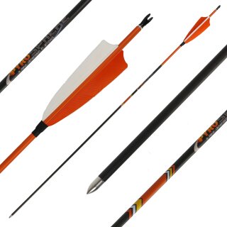 26-30 lbs | Carbon arrow | PyroSPHERE Slim - with Feathers - Spine: 800 | 30 inches