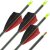 up to 20 lbs | Carbon arrow | LithoSPHERE Black - with Feathers | Spine 1300 | 26 inches