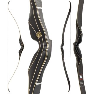 JACKALOPE - Obsidian Refined Tournament - 62 inch - One piece recurve bow - 25-45 lbs
