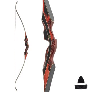 JACKALOPE - Red Beryl - Classic Tournament - 64 Zoll - One Piece Recurvebogen - 25-45 lbs