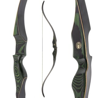 JACKALOPE Malachite Compact - 54 inch - 15-30 lbs - One Piece Recurve bow