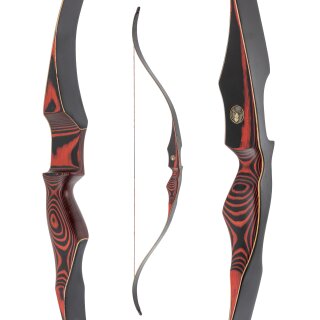 JACKALOPE Red Beryl Compact - 54 inch - 15-30 lbs - One Piece Recurve bow