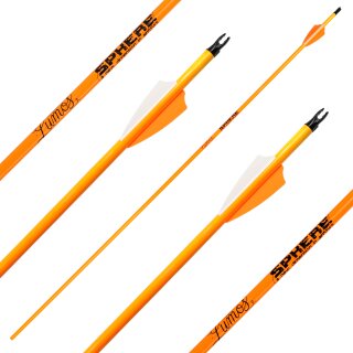 2nd CHANCE | 6 x Complete arrow | SPHERE Lumos 6.2 - Neon orange - Carbon - Vanes - Spine 600 - 30.5 in. from shaft end