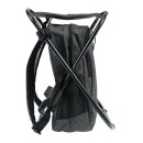 AURORA Outdoor Backpack - Backpack with Stool - Black